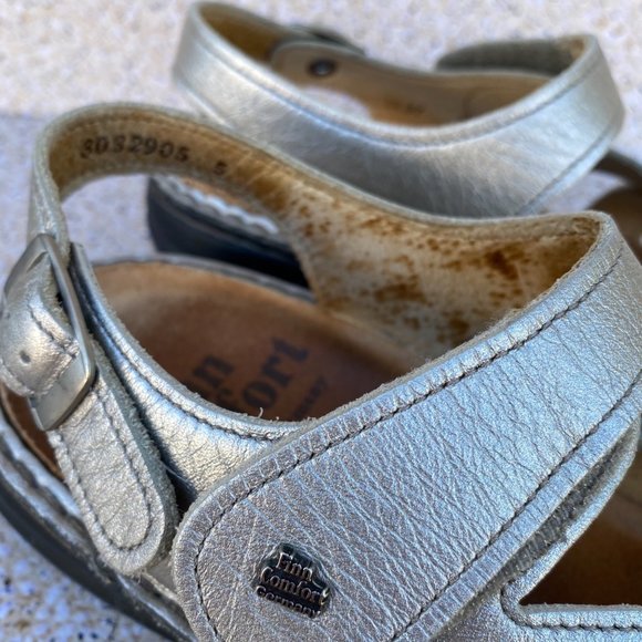 FINN COMFORT Strap Sandals Sling Back Leather Comfort Size 37 - Picture 2 of 16